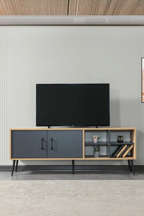 Hanah Home Şile 3609 Soporte para TV Roble Zafiro y Antracita Hanah Home Şile 3609 Soporte para TV Roble Zafiro y Antracita